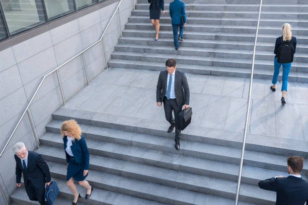 istock Business people walking at outdoors 1077996490
