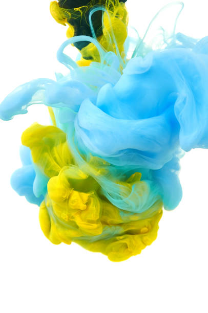 istock Ink in water. Splash paint mixing. Multicolored liquid dye. Abstract  sculpture background color 1078003682