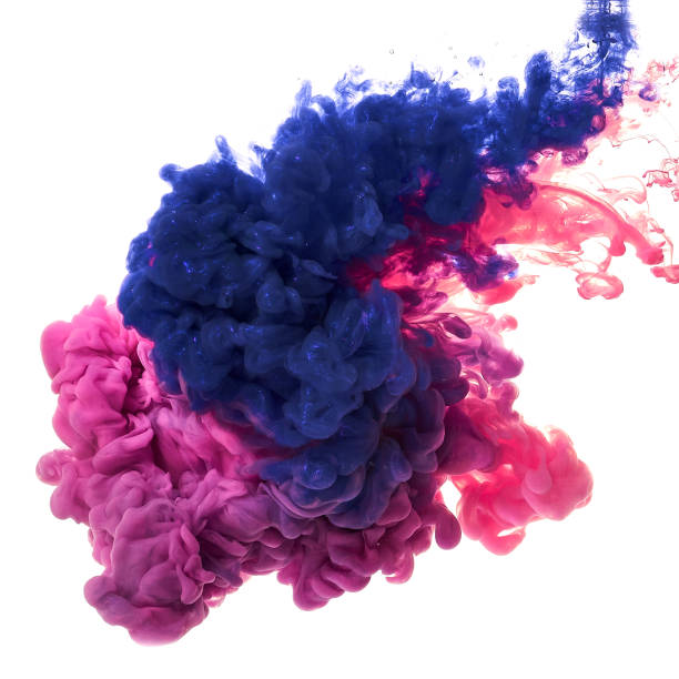istock Ink in water. Splash paint mixing. Multicolored liquid dye. Abstract  sculpture background color 1078005414