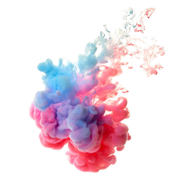 istock Ink in water. Splash paint mixing. Multicolored liquid dye. Abstract  sculpture background color 1078005546