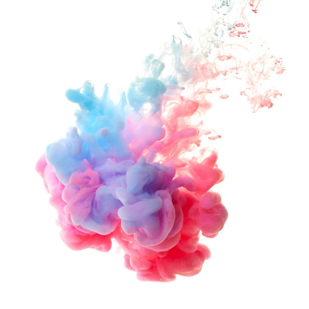 istock Ink in water. Splash paint mixing. Multicolored liquid dye. Abstract  sculpture background color 1078005552