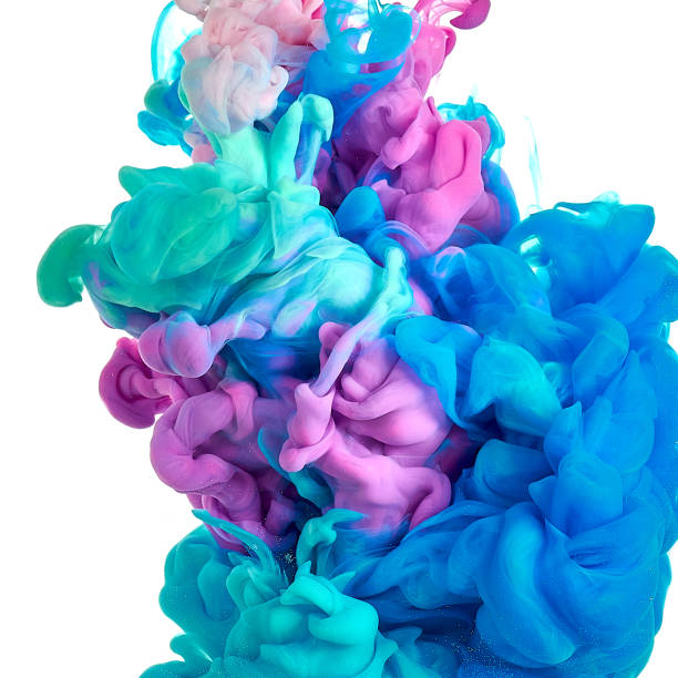 istock Ink in water. Splash paint mixing. Multicolored liquid dye. Abstract  sculpture background color 1078005720