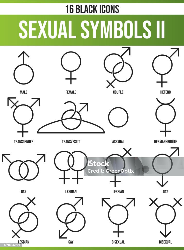 Symbole de sexe Black Icon Set II - clipart vectoriel de Icône libre de droits