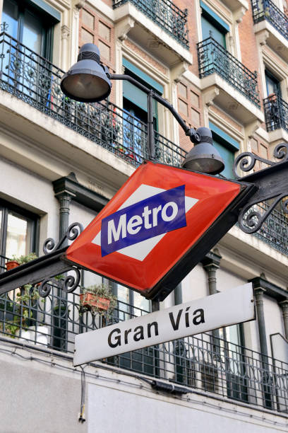 Gran Via Metro Sign in Madrid