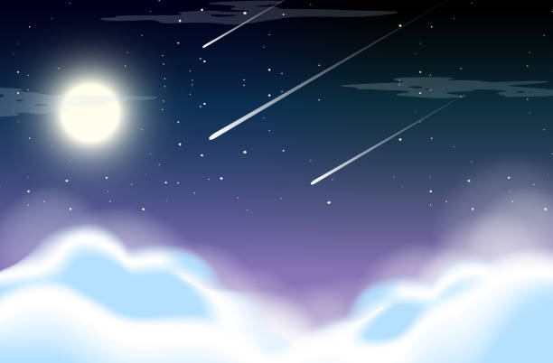 Meteor Shower Vector Art Icons And Graphics For Free Download