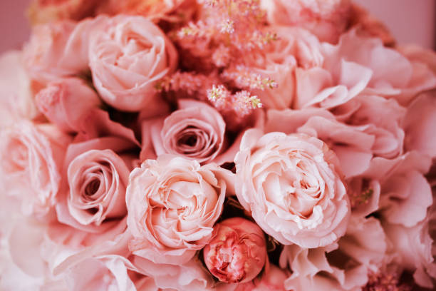 istock Wedding flowers, bridal bouquet closeup. 1078015952