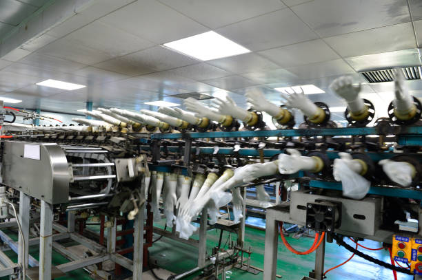 istock Rubber gloves production line 1078017450