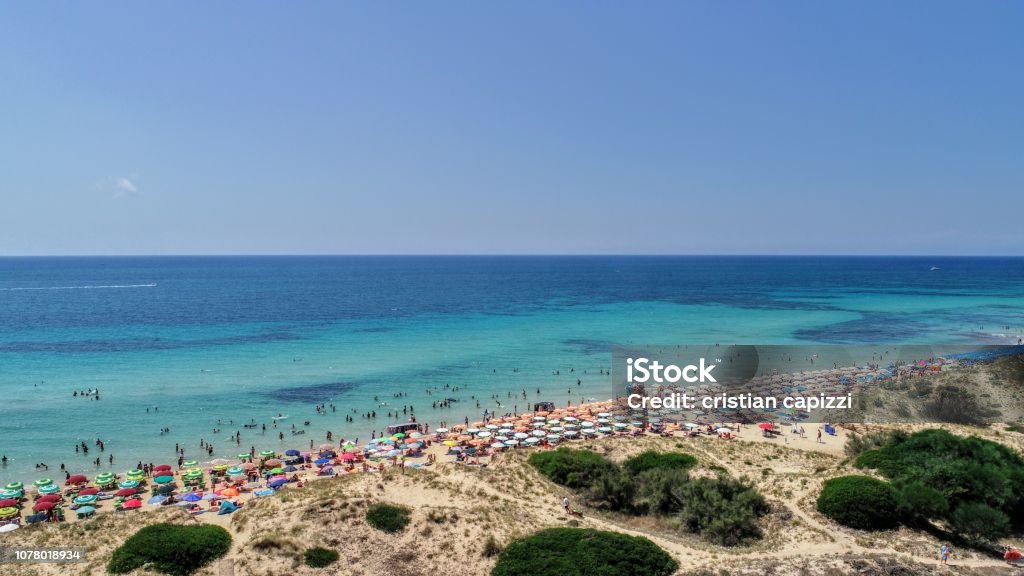 Maldives of Salento Pescoluse Litoranea Leuca - Gallipoli, 73050 Pescoluse, Salve, Italy Beach Holiday Stock Photo