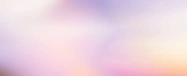 resumen blur escena de puesta de sol del horizonte de belleza con diseño de fondo de color pastel como concepto de banner, anuncios y presentación - light violet fotografías e imágenes de stock