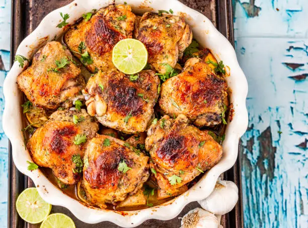 Baked Chicken Thighs Over the Top Photo