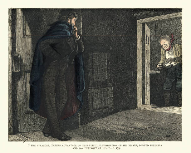 istock Dickens, Little Dorrit, Stranger looked intently and wonderingly at him 1078035482