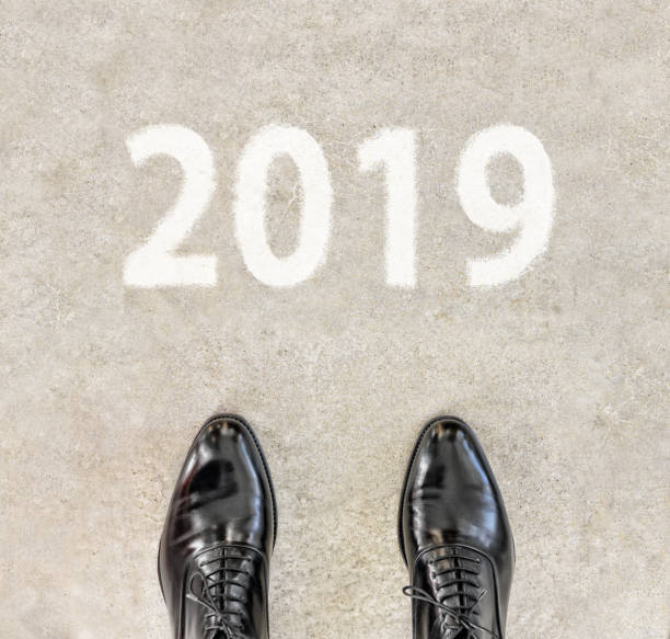 istock Year 2019 ahead. Perfect kept different business shoes. 1078036588