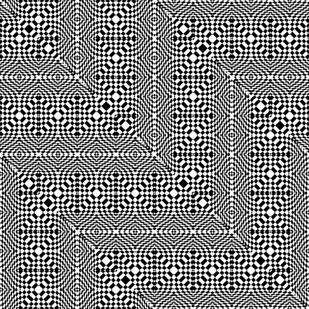 Design seamless monochrome zigzag pattern Design seamless monochrome zigzag pattern. Abstract background. Vector art. No gradient tetragon stock illustrations