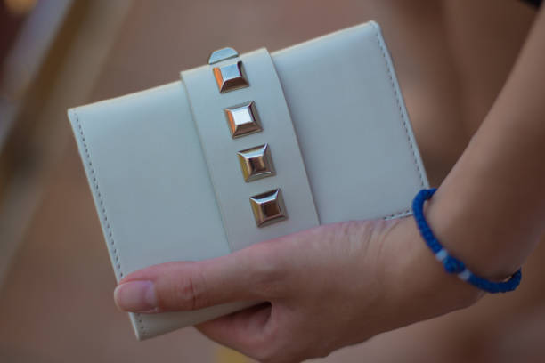 istock Woman holding modern wallet in hand. 1078049216