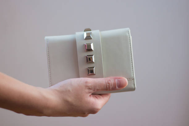 istock Woman holding modern wallet in hand. 1078049286