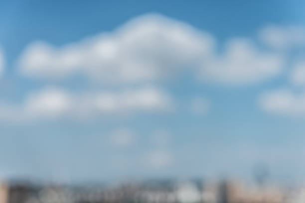 istock White clouds like blue cotton float across the sky. 1078067870