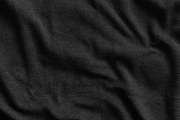 istock Texture of black fleece, soft napped fabric 1078073256