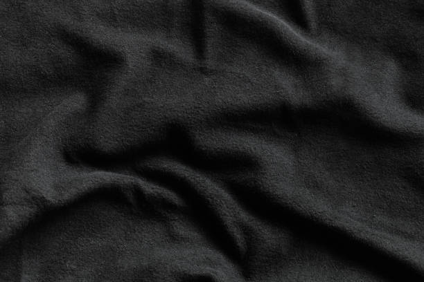 istock Black fleece texture, soft napped fabric 1078073258