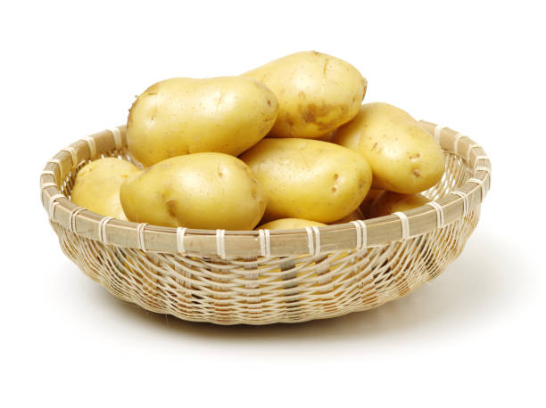 istock Raw Potato Full body Isolated on White Background 1078073366