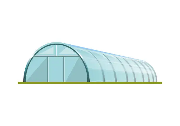Vector illustration of Greenhouse with polyethylene film