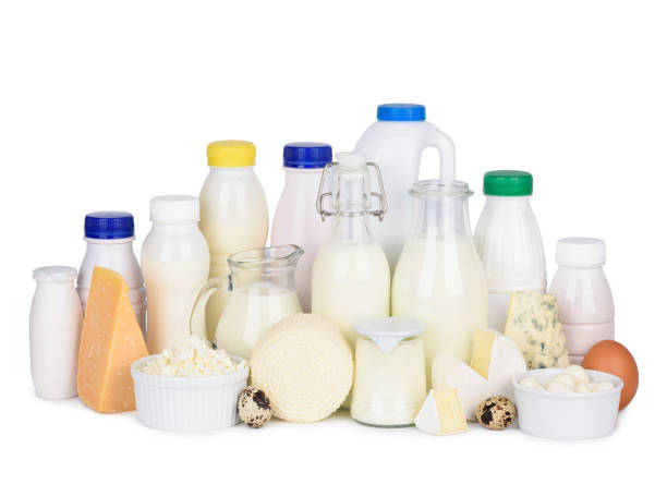 istock Dairy products cheese milk and eggs isolated on white background 1078078326