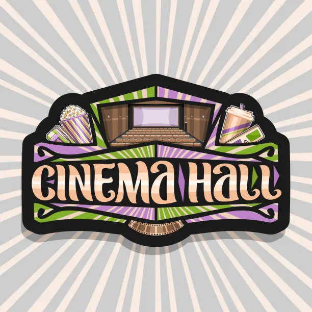 Vector illustration of Vector sign for Cinema Hall