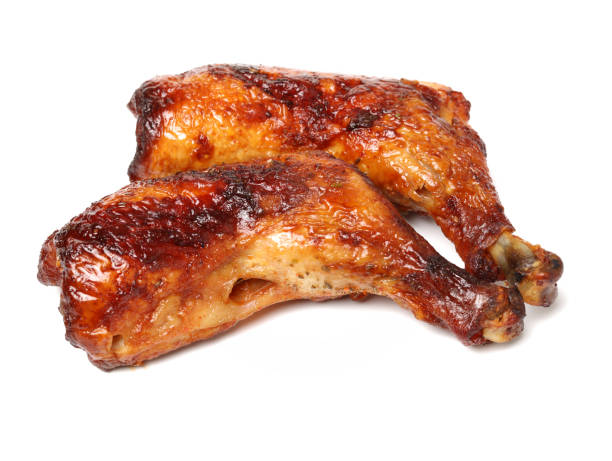 istock Deep fry chicken thigh isolated on white  background 1078079782