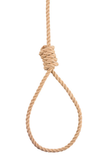 istock Rope noose with tight hangman knot isolated 1078081526