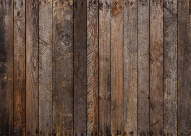 istock Big weathered wooden background from planks with rusty nails 1078081722