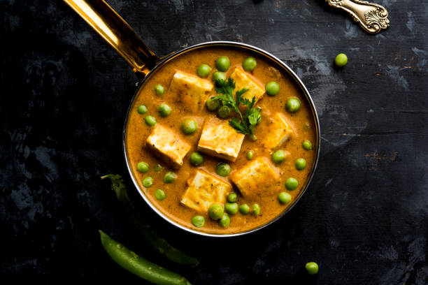 istock Green peas or matar paneer curry recipe, served in a bowl. selective focus 1078081812