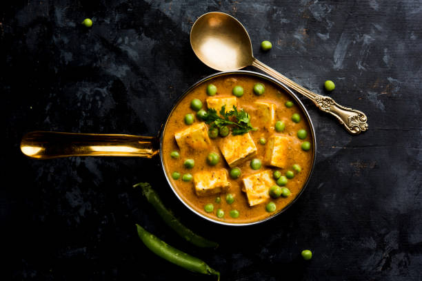 istock Green peas or matar paneer curry recipe, served in a bowl. selective focus 1078081856