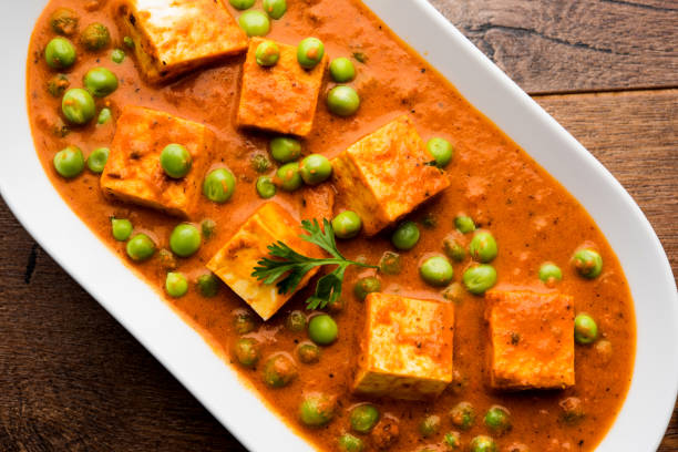 istock Green peas or matar paneer curry recipe, served in a bowl. selective focus 1078082208