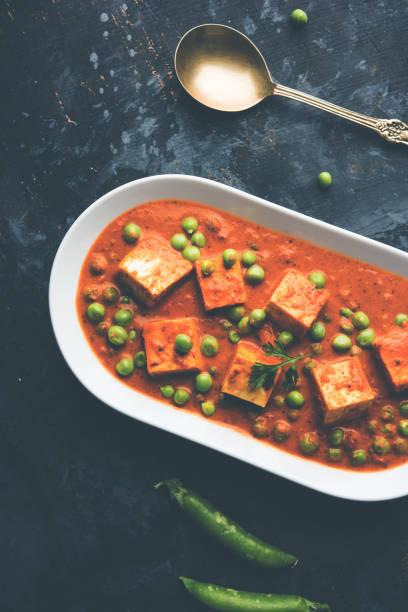 istock Green peas or matar paneer curry recipe, served in a bowl. selective focus 1078084364