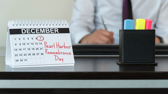 Pearl Harbor Rememberance Day on Desk Calendar