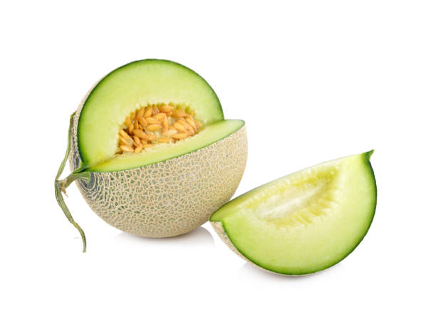 istock cut ripe sweet honeydew green melon on white background 1078087580