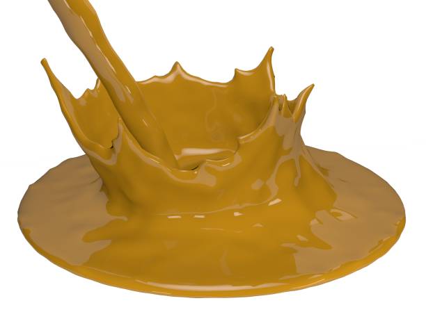 istock Milk coffee flow with crown splash, isolated on white, 3D illustration 1078090496