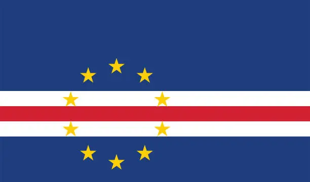 Vector illustration of Vector Image of Cape Verde Flag