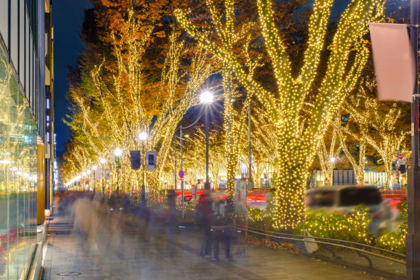 istock Winter Night Illumination in Omotesando, Tokyo 1078096342