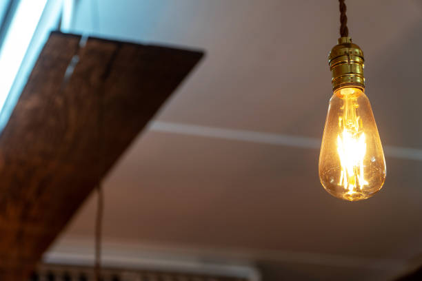 istock vintage lamp decoration in coffee shop. 1078102664