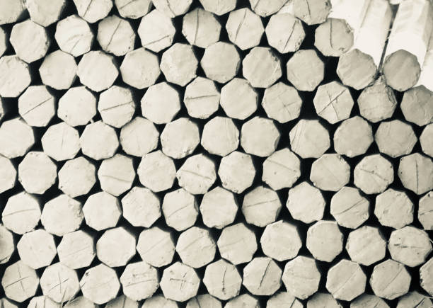 istock Stack of concrete pillars isolated unique photo 1078106100