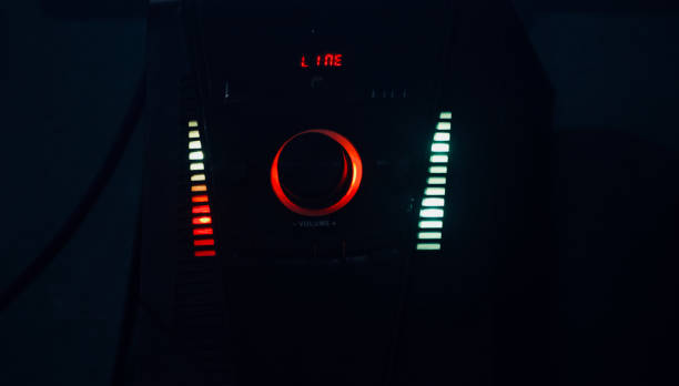 istock Lights of a music system unique photo 1078109110