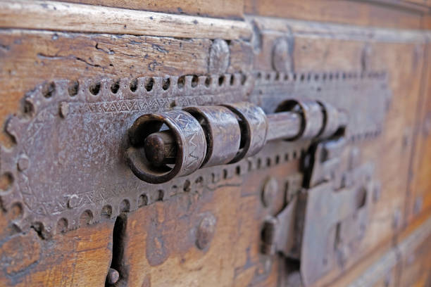 Detail of a very old latch in Gubbio. Gubbio is a town and comune in the far northeastern part of the Italian province of Perugia (Umbria).