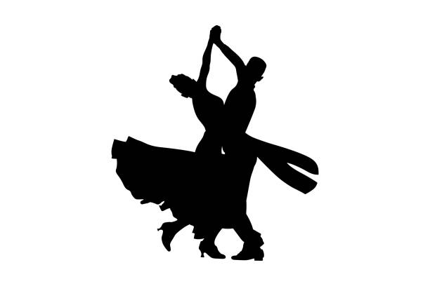 ilustraciones, imágenes clip art, dibujos animados e iconos de stock de baile de salón danza deporte - waltz