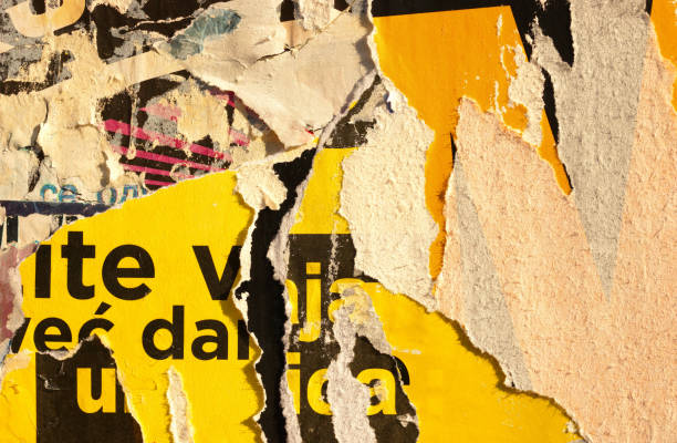 istock Old ripped blank torn paper crumpled creased posters grunge textures backdrop backgrounds placard letters 1078125812