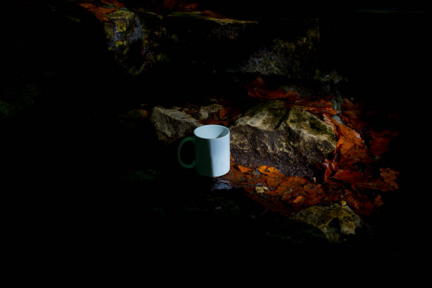 istock Coffee cup among the leaves 1078128112