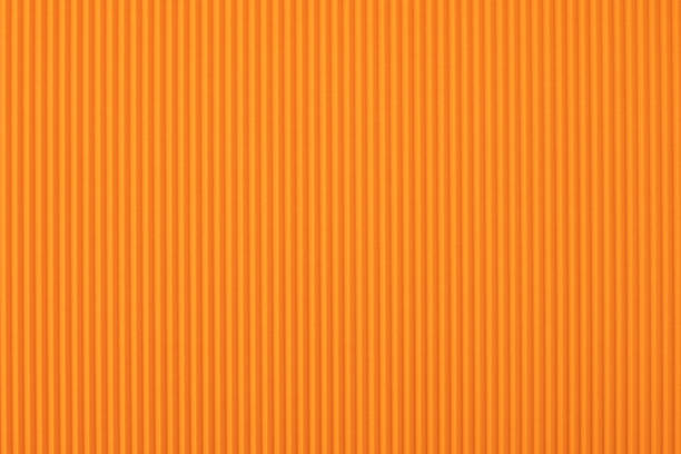 Orange corrugated cardboard texture and background