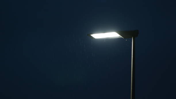 istock Rainy night. Solitary Lamppost 1078146942