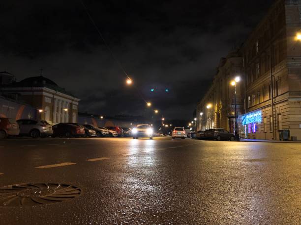 istock Traffic,Street,Facade,Building,Rain,Winter 1078149028
