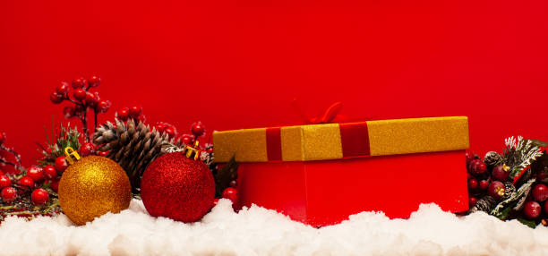 istock Gift and Christmas balls 1078157292