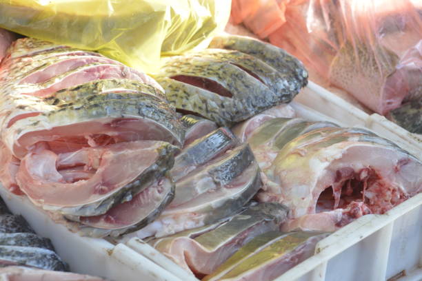 istock Sliced fish on the butcher's table 1078161528
